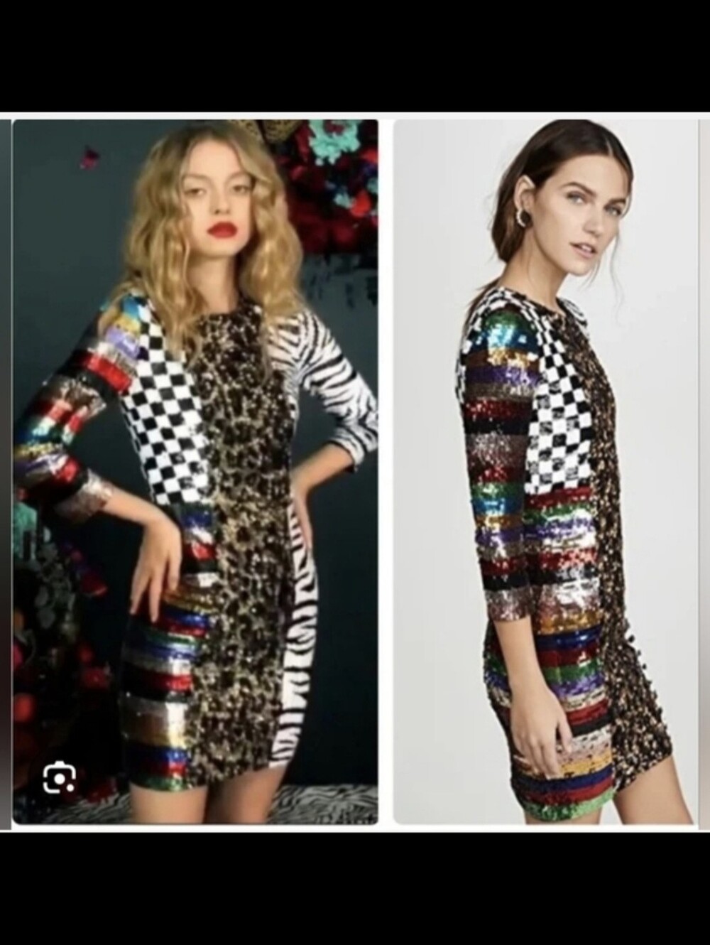 Alice + Olivia Jae Sequin Mini Dress Size 6 - Picture 14 of 16